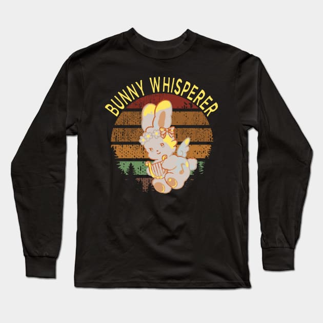 bunny whisperer Long Sleeve T-Shirt by lazykitty